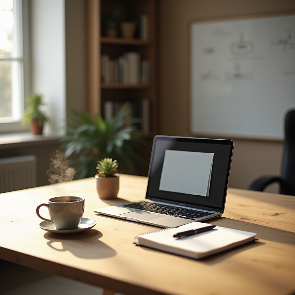 Clean modern workspace representing clarity and focused strategic work